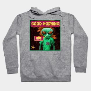 Funny Alien Retro Sci Fi Hoodie